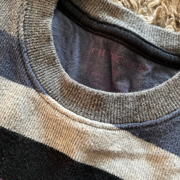 Cherokee Size 7/8 Purple/Black/Grey Stripe sweater, good used condition - Picture 4 of 5